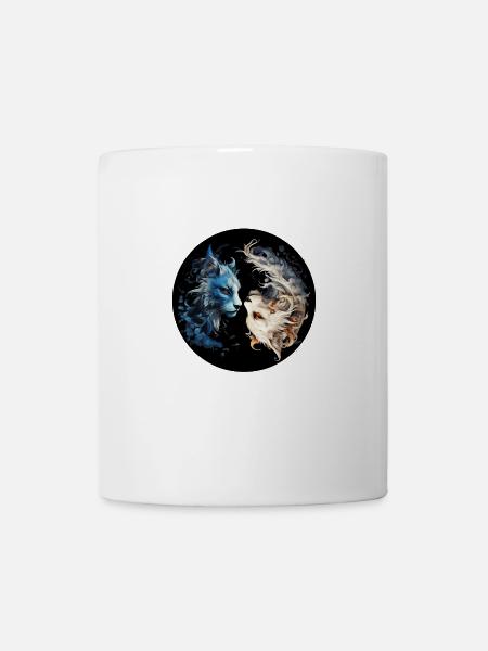 Chats Yin Yang - Mug blanc - blanc