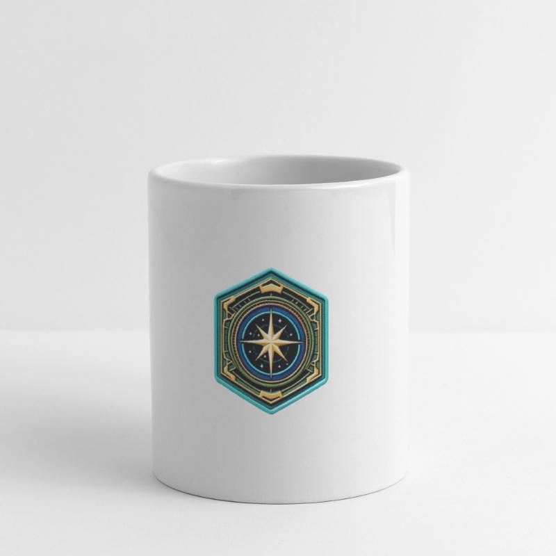 Kartenstern Kompass Patch Tasse
