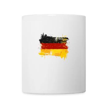 Deutschland Flagge Deutsche Fahne Used Look Heimat - Tasse - Weiß - Vorne