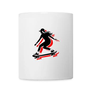 planche à roulettes femme symbole planche à roulettes - Mug blanc - blanc - Devant