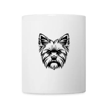 Yorkshire Terrier Dog Head - Mug - white - Front