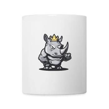 Couronne de bande dessinée de rhinocéros - Mug blanc - blanc - Devant