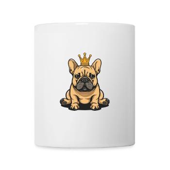 Buldog Français Chiens Bande Dessinée Couronne - Mug blanc - blanc - Devant