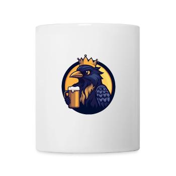 Rabe Krähe Bier Comic - Tasse - Weiß - Vorne