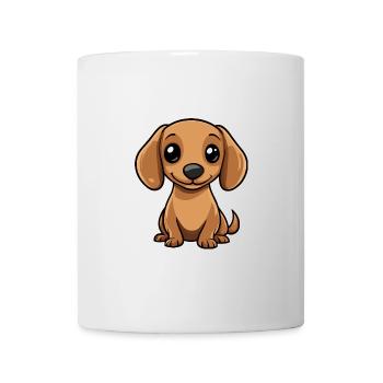 Dackel DachsHund Comic Baby - Tasse - Weiß - Vorne