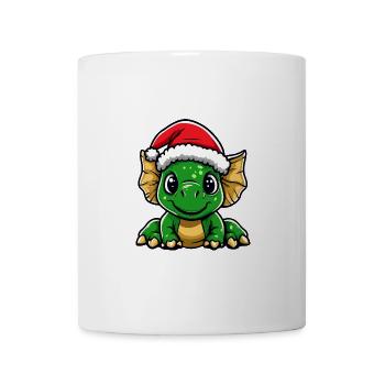Dinosaure tricératops Noël Noël - Mug blanc - blanc - Devant