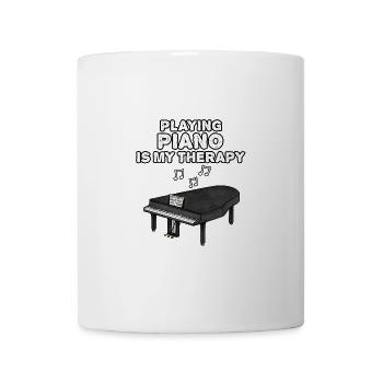 Playing Piano Is My Therapy, Pianist Funny - Mug - white - Front