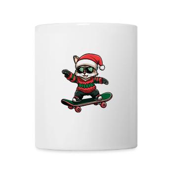 Katze Weihnachten Lustig - Tasse - Weiß - Vorne