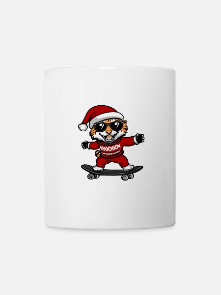 Tiger Weihnachten Lustig - Tasse - Weiß