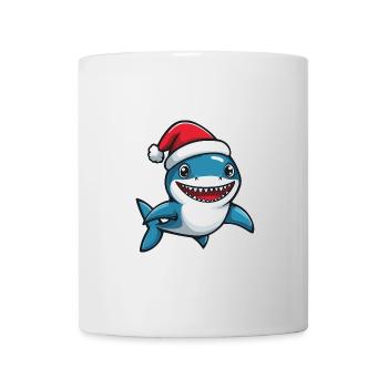 requin Noël mignon - Mug blanc - blanc - Devant