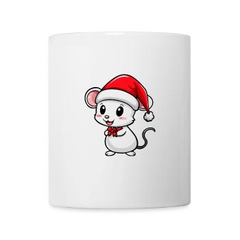 Maus Weihnachten Niedlich - Tasse - Weiß - Vorne