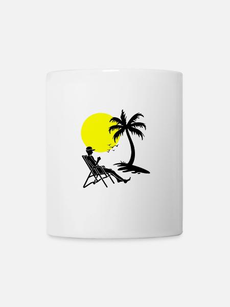 Sommer Relaxen Urlaub - Tasse - Weiß