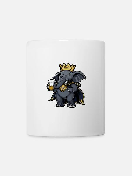 Mammut Bier Lustig - Tasse - Weiß