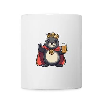 Robbe Tier Bier Lustig - Tasse - Weiß - Vorne