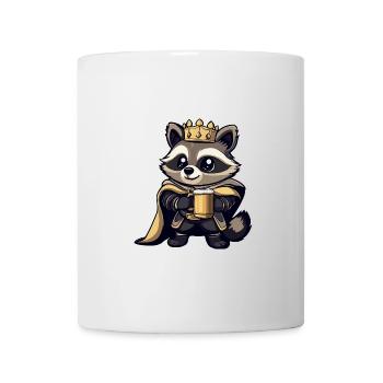 Raccoon Bière Drôle - Mug blanc - blanc - Devant