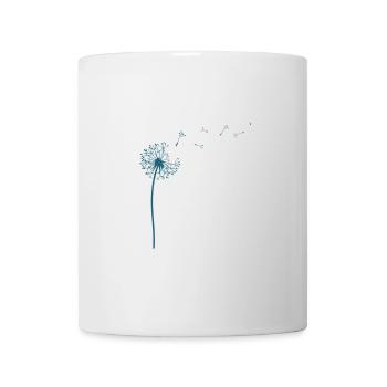 Federleichter Löwenzahn mit Pusteblumen - Tasse - Weiß - Vorne