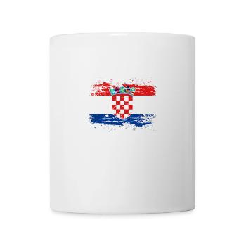 Kroatien Flagge Adria Zagreb Kroatische Fahne - Tasse - Weiß - Vorne