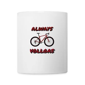 GravelBike AlwaysFull throttle shutuplegs - Mug - white - Front