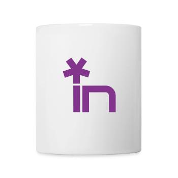Stern-Icon über In-Logo - Tasse - Weiß - Vorne