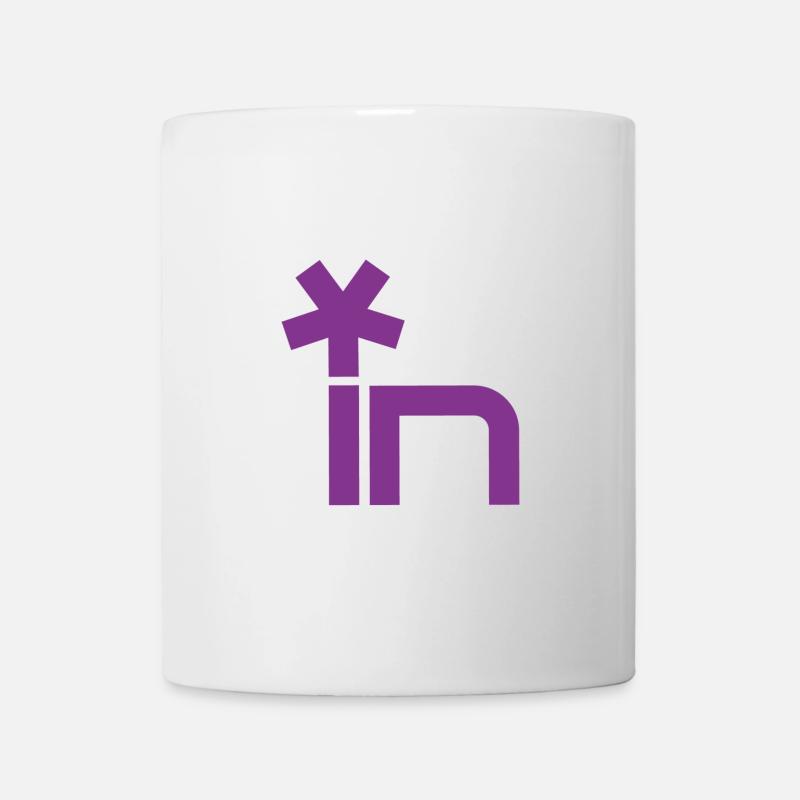 Stern-Icon über In-Logo - Tasse - Weiß