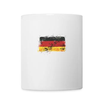Deutschland Flagge Deutsche Fahne Used Look Heimat - Tasse - Weiß - Vorne