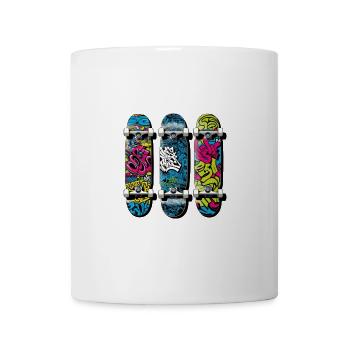 NeonSkateVibes No.8 Skateboard Show pour les skateurs - Mug blanc - blanc - Devant
