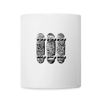 NeonSkateVibes Skateboards Black & White Edition - Tasse - Weiß - Vorne