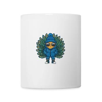 Bande dessinée d’hiver Peacock Bird - Mug blanc - blanc - Devant