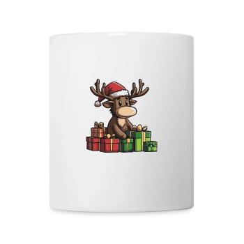 Elch Weihnachten Comic Geschenke - Tasse - Weiß - Vorne