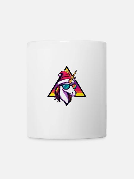 Einhorn Weihnachten Cool - Tasse - Weiß