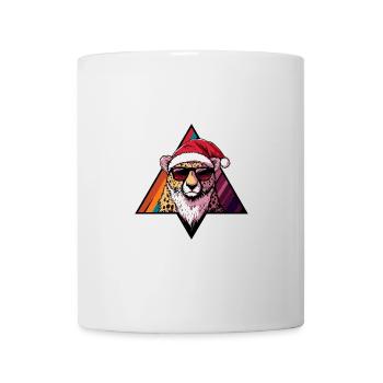 Guépard Noël cool - Mug blanc - blanc - Devant