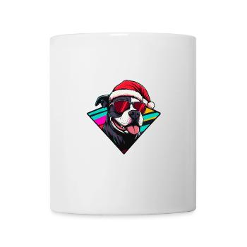 Staffordshire Bull Terrier Chien Noël - Mug blanc - blanc - Devant