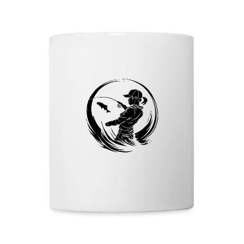 Fishing Silhouette Fisherman - Mug - white - Front