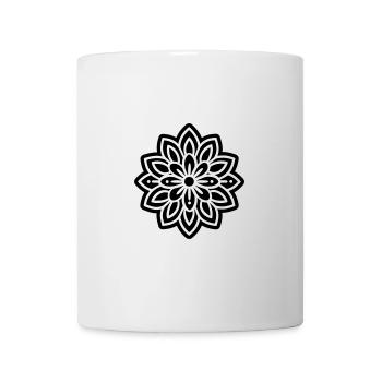 Blüte Mandala - Tasse - Weiß - Vorne
