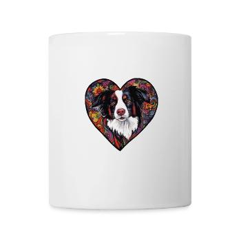 Border Collie Dog Heart Love - Mug - white - Front