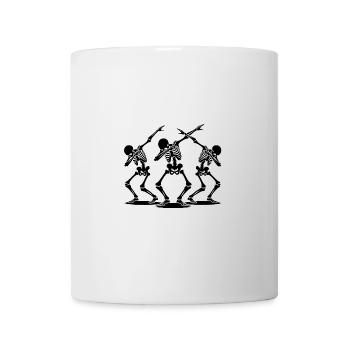 Dancing Dabbing Halloween Skeletons - Mug - white - Front