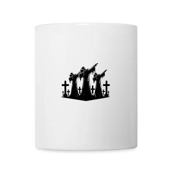 Dabbing Halloween Gespenster auf dem Friedhof - Tasse - Weiß - Vorne