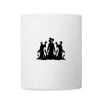 Halloween Zombie Creepy Night Tattoo Style - Mug - white - Front