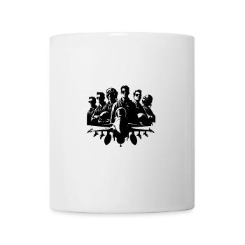 Cool aviator pilot portrait with airplane - Mug - white - Front