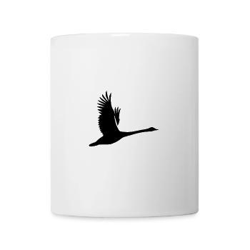 Flying Swan in Tattoo Style - Mug - white - Front
