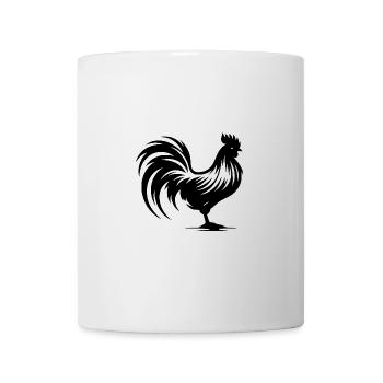 Hühnerhof Gockel Rassehahn Tattoo Style - Tasse - Weiß - Vorne