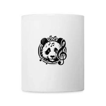 Panda Head Music Notes Tattoo with clef - Mug - white - Front