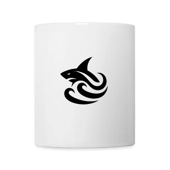 Shark Tattoo Logo Waves Style - Mug - white - Front