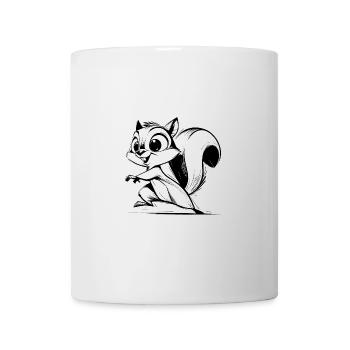 Cute Baby Squirrel Pencil Drawing - Mug - white - Front