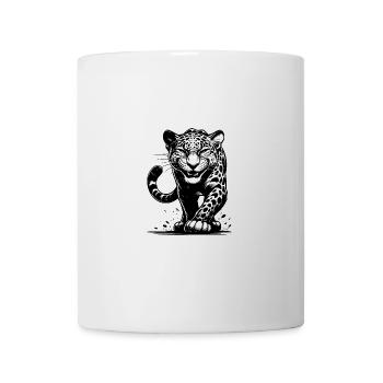 Cunning leopard hunting with spots - Mug - white - Front