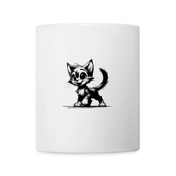 Sympathique Chats Souriants Maison Tigre Dessin - Mug blanc - blanc - Devant