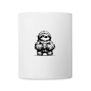 Morning Coffee Sloth Pencil Sketch - Mug - white - Front