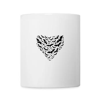 Elegant flight bats as a swarm at night - Mug - white - Front