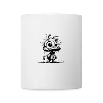 Funny Office Duck with Coffee and Tie - Mug - white - Front