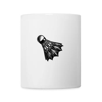 Schneller Badminton Federball Tattoo Style - Tasse - Weiß - Vorne